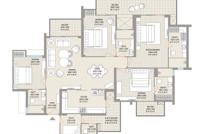 Ivy County of Apartment living Unit Plan Type A